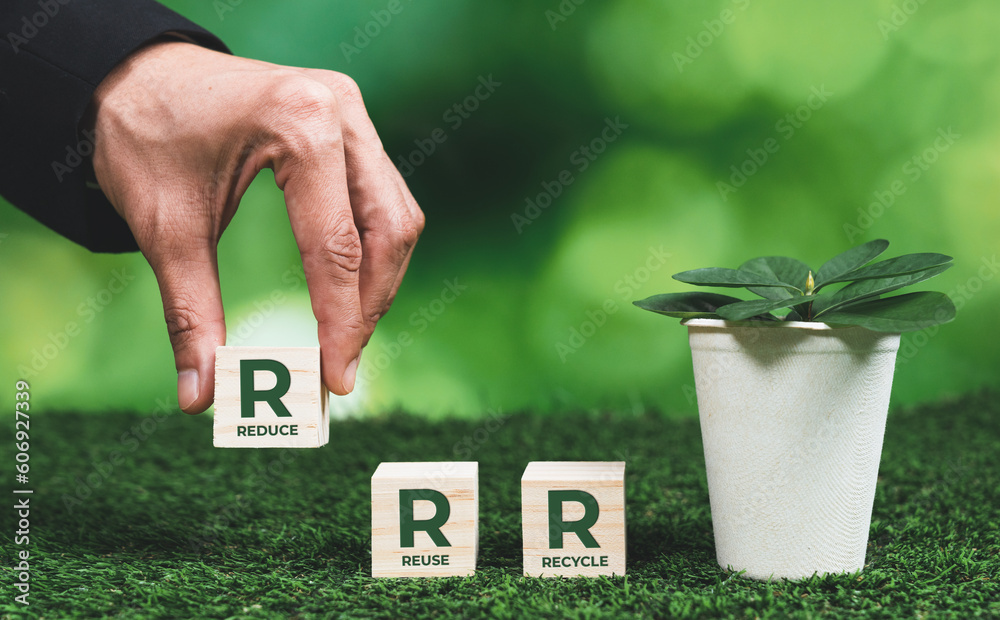 Eco-friendly business company with Reduce Reuse Recycle and forest ...