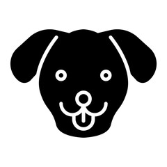 Sticker - Dog icon. Solid icon