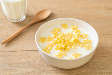 Wall Mural - cereals with fresh milk