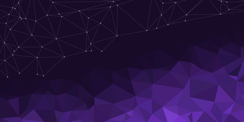 abstract 3d purple polygonal background vector illustration