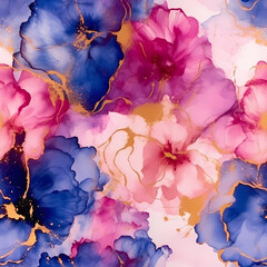  Blue Pink Alcohol Ink Seamless Wallpaper