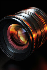Aufkleber -  A conceptual image of a camera lens capturing the essence of a subject, such as a portrait or a still life, representing the artistry of photography.  Generative AI technology.