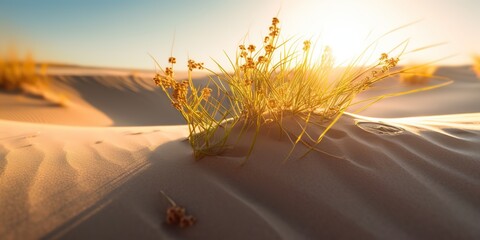 Wall Mural - AI Generated. AI Generative. Sand dune beautiful landscae outdoor nature adventure. Graphic Art