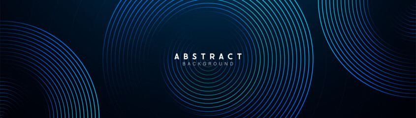 Fototapete - Abstract blue digital dynamic water drop wave on dark background. Futuristic hi-technology concept. Sound wave. Vector illustration