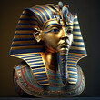 Decorative funerary mask of ancient Egypt, generative ai technology