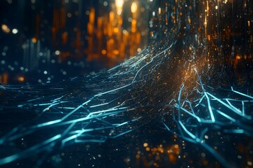 Poster - Big data visualization. Generate Ai