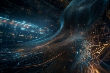 Poster - Data transfer. Generate Ai