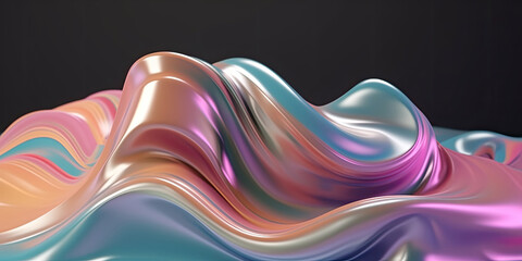 Wall Mural - Pastel colors swirls morphing abstract fluid art