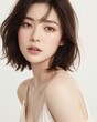 © Chris - Portrait of beautiful japanese women with white background by generative AI