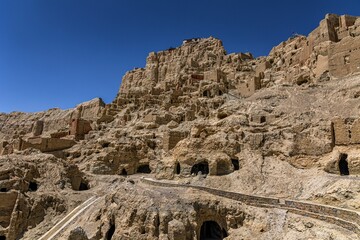 Sticker - Interior of Guge Dynasty Relics on a sunny day in Tibet, China