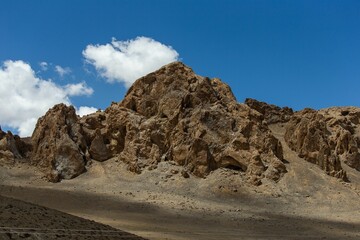 Sticker - Beautiful landscape of old mountains of the Ritu County in Tibet, China