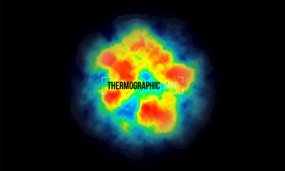 heat map. abstract infrared thermographic background. vector illustration.