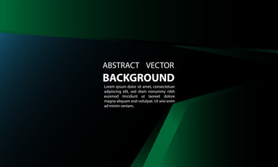 Poster - Black and green abstract vector background