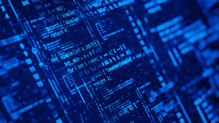 Wall Mural - coding programming developing typing script source languages symbols project data software engineeri