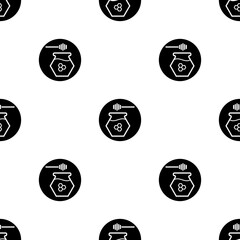 Wall Mural - Honey Jar Icon Seamless Pattern Y_2203004