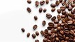 © george - Coffee Beans on white background top view Created With Generative AI Technology