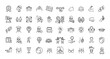 © tettygreen - Feminism thin line icons set. Line flat symbols