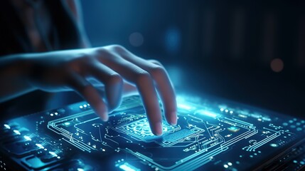 Poster - Artificial intelligence with machine deep learning and data mining and other modern user interface. Futuristic innovative technologies. Generative AI
