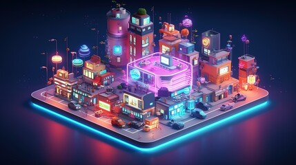 Poster - Manual work with digital transformation change management and the Internet of Things user interface.Futuristic innovative technologies. Generative AI