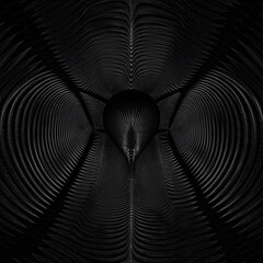 Poster - black and white fractal