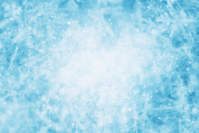 Blue Snow Background Abstract Blurred