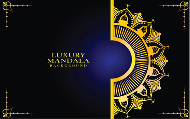 Luxury ornamental mandala art background with golden arabesque patterns, element for invitation, meditation poster, yoga, wedding, book cover, cover page, luxury mandala art illustration vector art