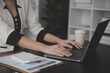 © Sirikarn Rinruesee - Business Documents, Auditor businesswoman checking searching document legal prepare paperwork or report for analysis TAX time,accountant Documents data contract partner deal in workplace office