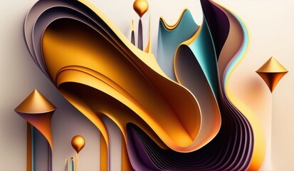 Wall Mural - Abstract Modern Business Background, Generative AI