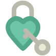 Heart opening bold vector icon design 