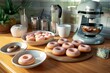 make donuts in the kitchen and stuff food photography