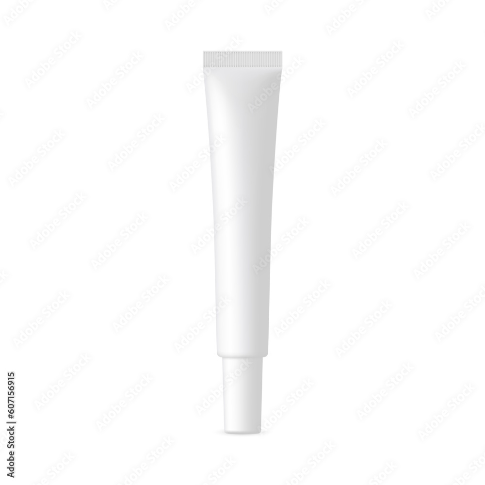 Plastic Tube Mockup Isolated on White Background. Vector Illustration ...