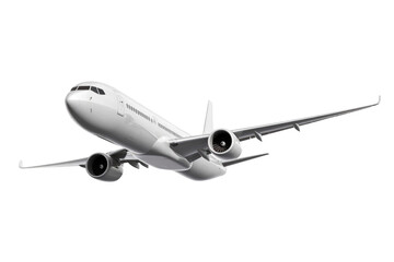 Wall Mural - airplane flying isolated on transparent background - generative ai