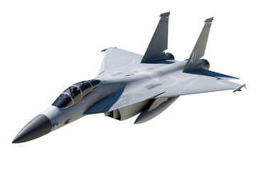 Wall Mural - fighter jet flying isolated on transparent background - generative ai