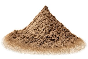 Sticker - pile of brown soil on a white background Generative AI