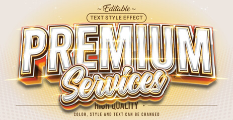 Aufkleber - Editable text style effect - Premium Services text style theme.