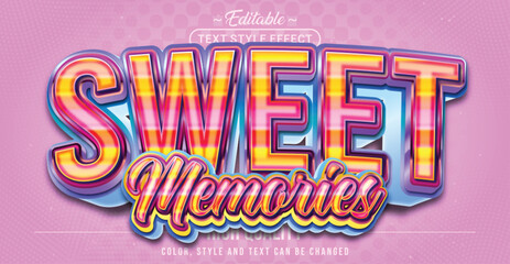 Poster - Editable text style effect - Sweet Memories text style theme.