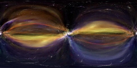 Wall Mural - 360 VR Space 3012: Virtual reality video flying through star fields in space (Loop).