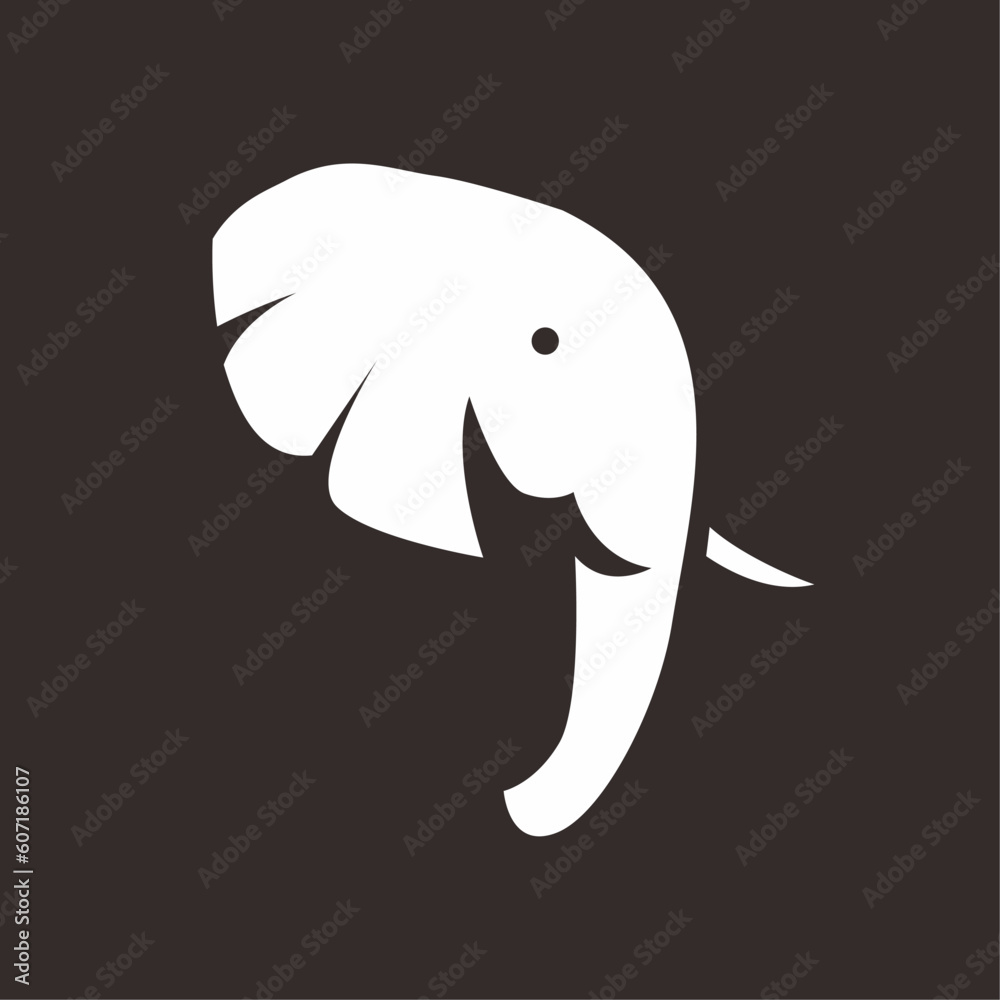 Elephant Front Two Tusks Trunk Multi-color Stock Vector (Royalty Free)  380667133 | Shutterstock, image size:1000x1000