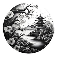 Wall Mural - Japanese tattoo, japanese art, AI, Generative AI, Generative, Art