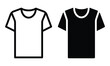 T-shirt icon with outline and glyph style.