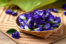 Blue Butterfly Pea Flowers, Natural Food Coloring In Southeast Asian Cuisine