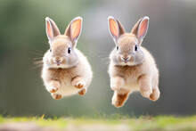 Generative AI.
A Pair Of Rabbits Is Hopping