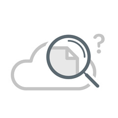 Poster - Search no result. Data, document, file not found in the cloud storage or server concept illustration linear design vector eps10. Graphic element for landing page, empty state ui, infographic, icon