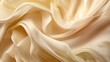 © Cloudyew - Ruffled silk texture in close up view. Generative AI