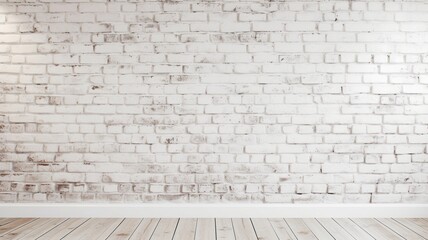  White brick wall texture background Generative AI