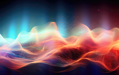 Wall Mural - Energy Waves Abstract Background.  Created with Generative AI Technology