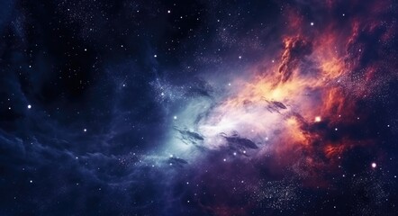 galaxy and constellation in deep space. stars and far galaxies background.