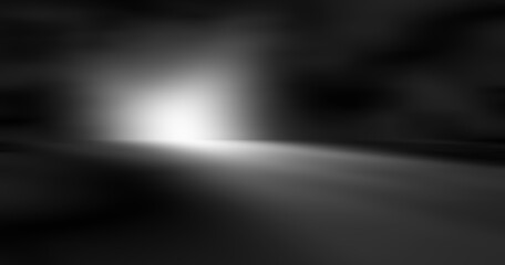 Wall Mural - perspective floor backdrop black room studio with gray gradient spotlight backdrop background for display your product or artwork 