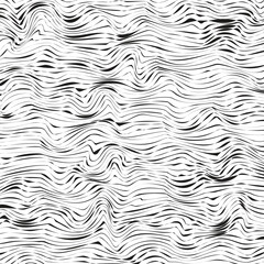 Poster - abstract seamless geometric black slanting line wave pattern.