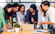 © Art_Photo - Group of asian business meeting and discussing strategy startup project analysis finance process.Success asian business people work plan and brainstorm marketing idea with laptop in office.Teamwork
